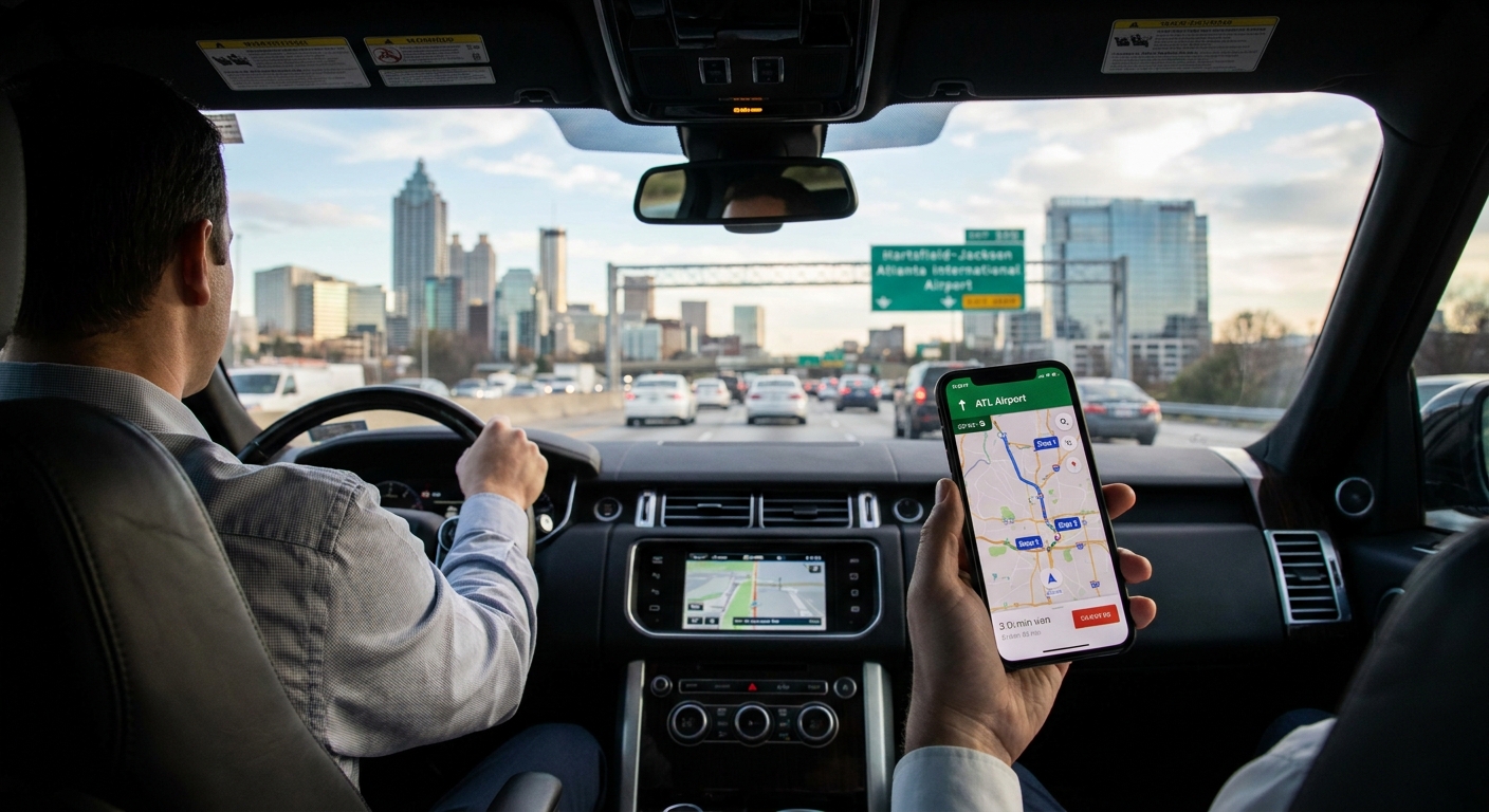 Atlanta airport transportation with multiple stops