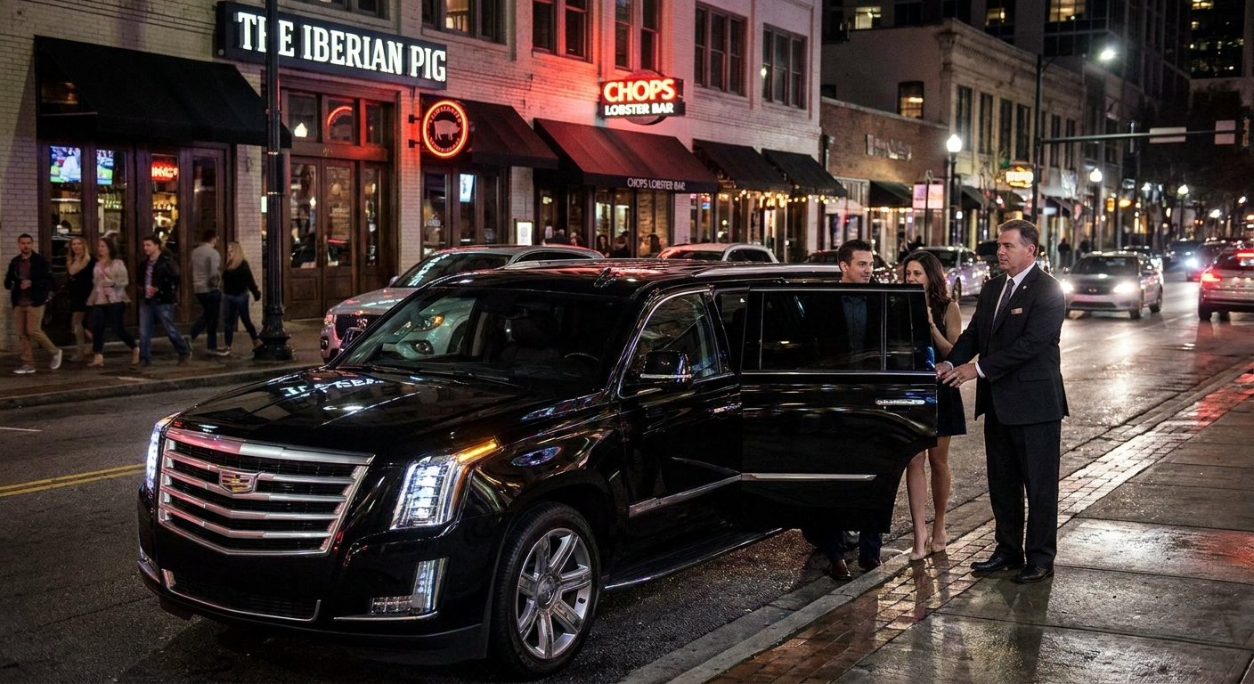 Private driver making Atlanta nightlife transportation easier with safe, convenient group travel